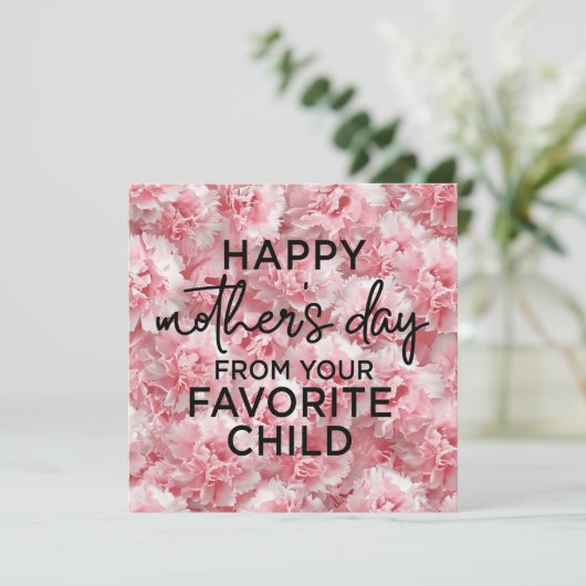 Roze anjerventilator voor Moederdag (Staand voorkant)