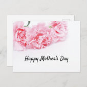 Roze anjerventilator voor Moederdag Feestdagenkaart (Voorkant / Achterkant)
