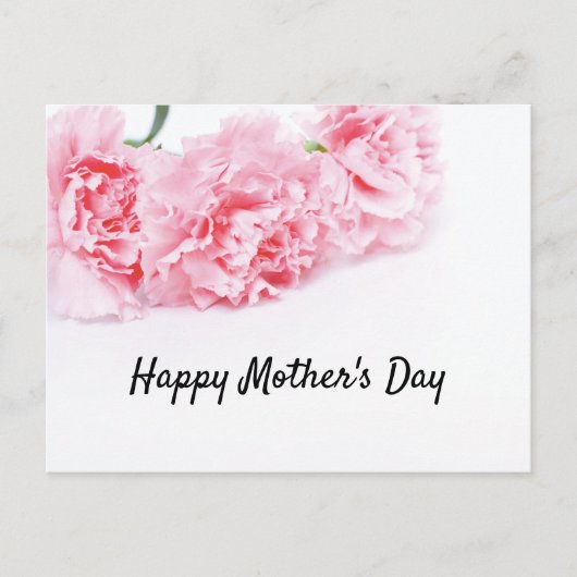 Roze anjerventilator voor Moederdag Feestdagenkaart (Voorkant)