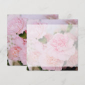 roze anjnbloemen alle partijen blanco kaart (Voorkant / Achterkant)