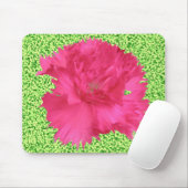 Roze anjnjer Mousepad Muismat (Met muis)