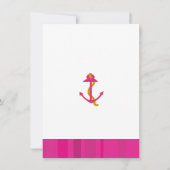 Roze Anker Bruiloft Uitnodiging (Achterkant)