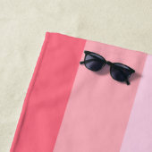 Roze anker moderne zeevaartstrepen Aangepaste naam Strandlaken (In situ)