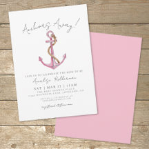 Roze Anker Nautische Babyborrel