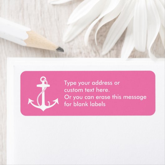 Roze Anker Return Address Labels (Insitu)