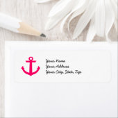 Roze Ankerlabel Etiket (Insitu)