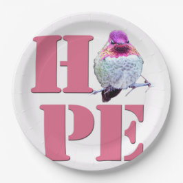 Roze Anna's Hummingbird Foto HOPE Paper Bord