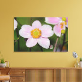 Roze annemon canvas afdruk (Insitu (Woonkamer))