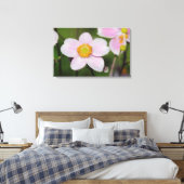 Roze annemon canvas afdruk (Insitu (Slaapkamer))