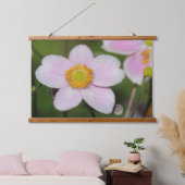 Roze annemon hangend wandkleed (Slaapkamer)