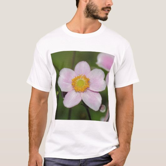 Roze annemon t-shirt (Voorkant)