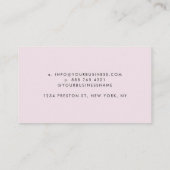  roze annemonen en Rozen Floral Visitekaartje (Achterkant)