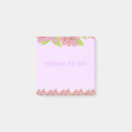 Roze annemonen om Paarse post-it notities te maken Post-it® Notes