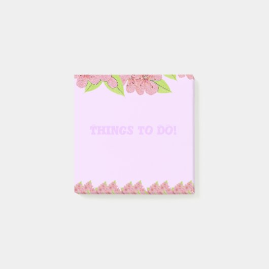 Roze annemonen om Paarse post-it notities te maken Post-it® Notes (Voorkant)