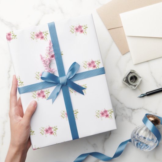 Roze annemonen Verpakkingspapier Cadeaupapier (Geschenken)