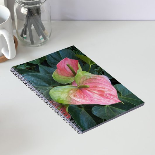 Roze Anthurium Bloemen Bloemstuk Notitieboek