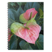 Roze Anthurium Bloemen Bloemstuk Notitieboek (Voorkant)