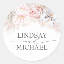 Roze Anthuriums en Pampas Grass Elegant Exotisch