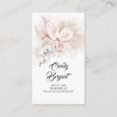 Roze Anthuriums Pampas Grass en Stoffige Roze Roze Visitekaartje (Voorkant)