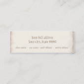 Roze Antiek  Elegant Lavish Franse Rozen Mini Visitekaartje (Achterkant)