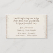 Roze Antiek  Elegant Lavish Franse Rozen Visitekaartje (Achterkant)