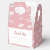 Roze Antiek lederen patroon voor doos Bedankdoosjes (Geopend)