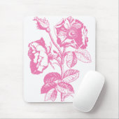 Roze Antiek Roos Muismat (Met muis)