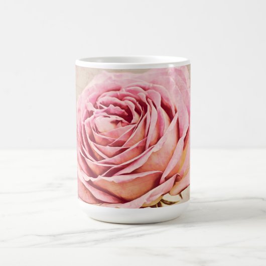 Roze Antiek stijl Roos Art Cup Mok (Center)