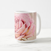 Roze Antiek stijl Roos Art Cup Mok (Voorkant rechts)