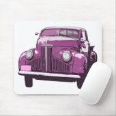Roze antiek vrachtwagen muismat (Met muis)