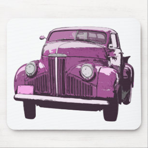 Roze antiek vrachtwagen muismat
