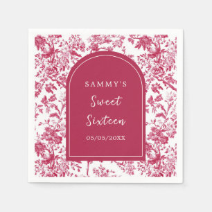 Roze Antieke Chinoiserie Sweet Sixteen Servet
