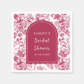 Roze Antieke Chinoiserie Vrijgezellenfeest Servet (Voorkant)