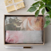 Roze antieke roos decoupage tissuepapier (Geschenk)