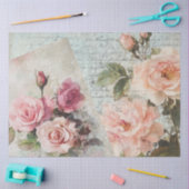 Roze antieke roos decoupage tissuepapier (Craft)