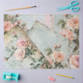 Roze antieke roos decoupage tissuepapier (Craft)