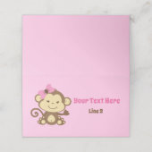 Roze Apenzak Topper of Plaats Kaart Plaatskaartje (Buitenkant ongevouwen)