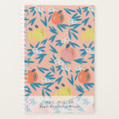 Roze Appel Bloemen Patroon Leraar Planner (Voorkant)