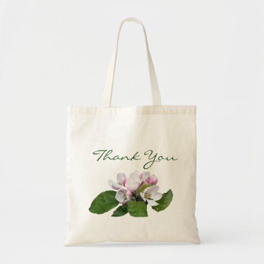  roze appel bloesem bruiloft bedankt tote bag (Voorkant)