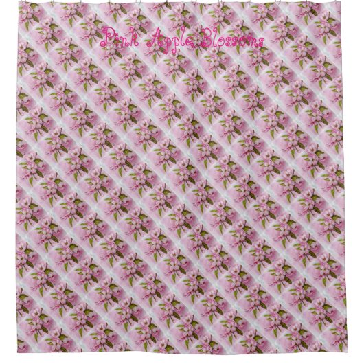 Roze appel bloesems douchegordijn (Voorkant)