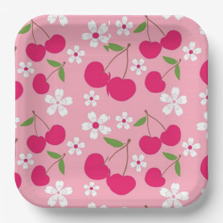 Roze appel papieren bordje