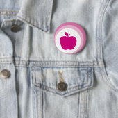 roze appel ronde button 5,7 cm (In situ)