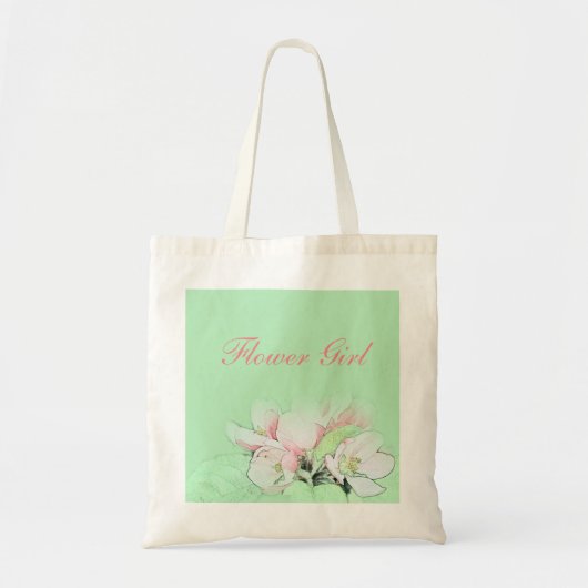  roze appelbloem tote bag (Voorkant)