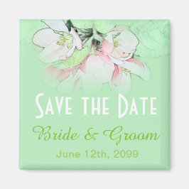 roze appelbloemen groen met uitzondering van de da magneet