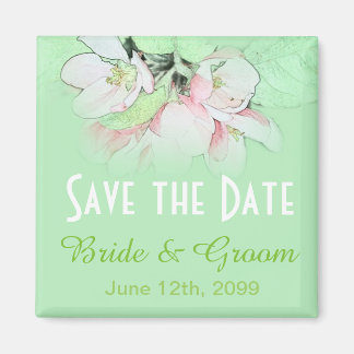 roze appelbloemen groen met uitzondering van de da magneet