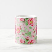 Roze Appelbloesem Monogram Koffiemok (Center)