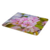 Roze appelbloesem snijplank (Hoek)