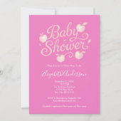 Roze Appels Baby Meisje Baby shower Kaart (Voorkant)