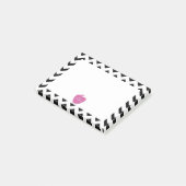 Roze Apple Black Chevron Teacher Post-it® notes (Schuin)