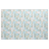 Roze Apple Blossom Floral en Check Faux Patchwork Stof (Yard (91,4 cm))